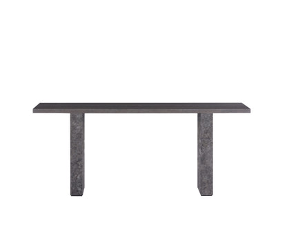 NAHLA REBEL CONSOLE TABLE - GREY MARBLE / CHARCOAL GREY