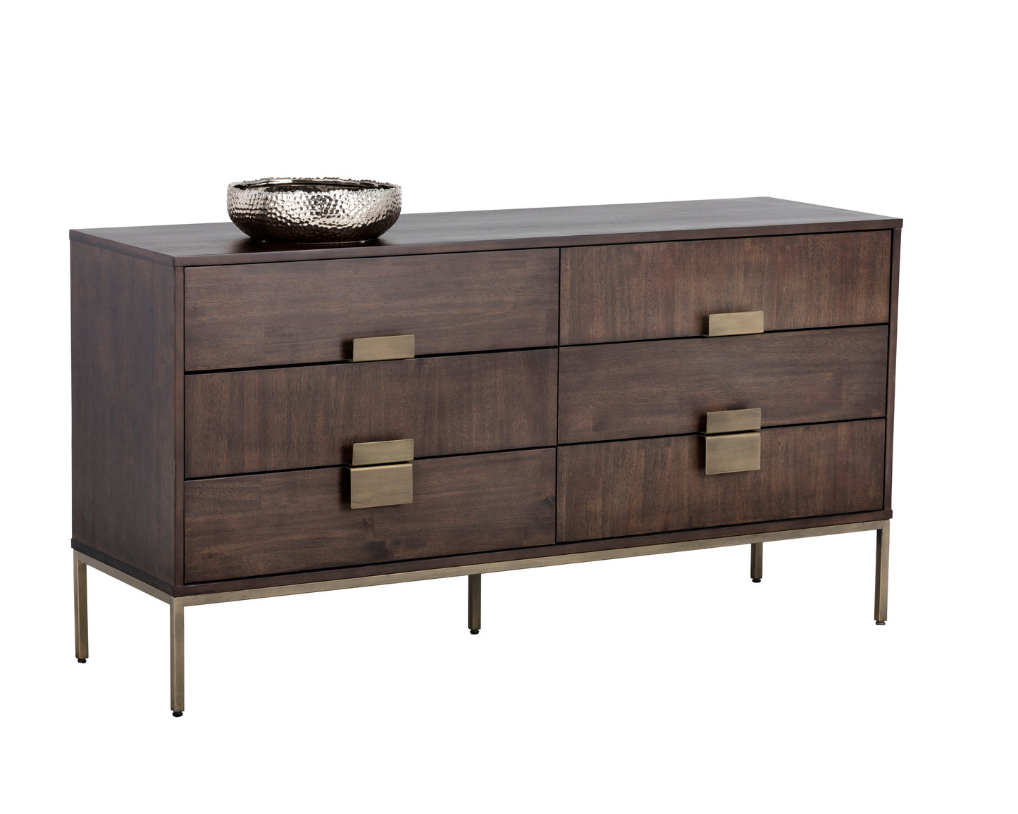 NAHLA JADE DRESSER - ANTIQUE BRASS - DARK MANGO