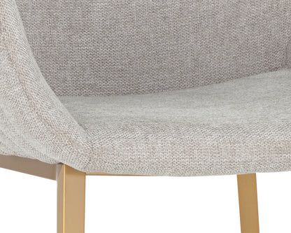 NAHLA LUCANO DINING ARMCHAIR - BELFAST HEATHER GREY