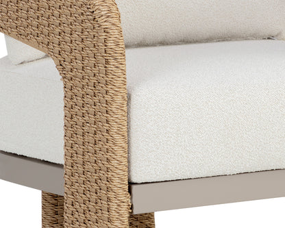 NAHLA PYLOS LOUNGE CHAIR - NATURAL / LOUIS CREAM