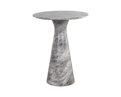 NAHLA SHELBURNE BAR TABLE - MARBLE LOOK - GREY