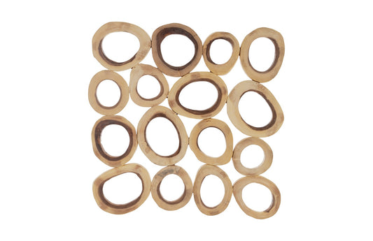 Chuleta Rings Wall Art, Chamcha Wood, Square, LG