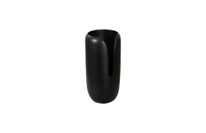 Interval Wood Vase, Black, Small