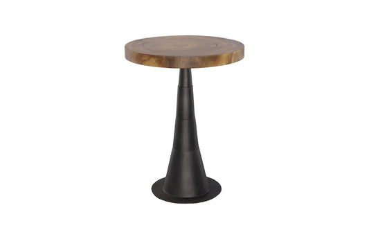 Chuleta Bar Table, Iron Base, Natural