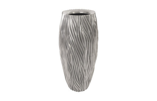 Alon Planter, Polished Aluminium