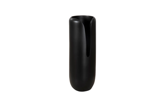 Interval Wood Vase, Black, Large