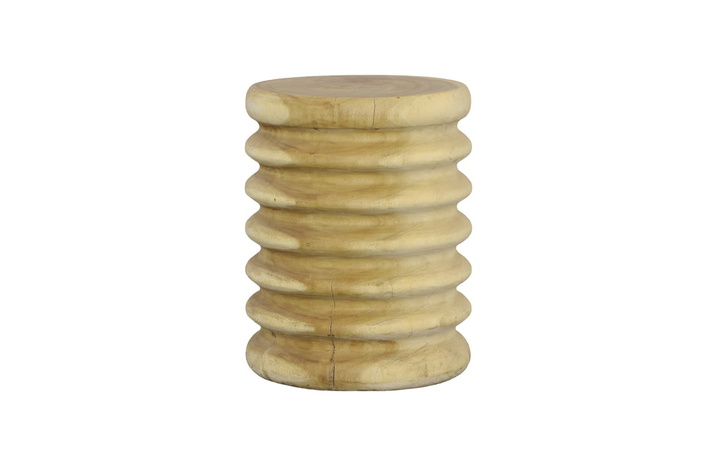 Ribbed Stool, Natural