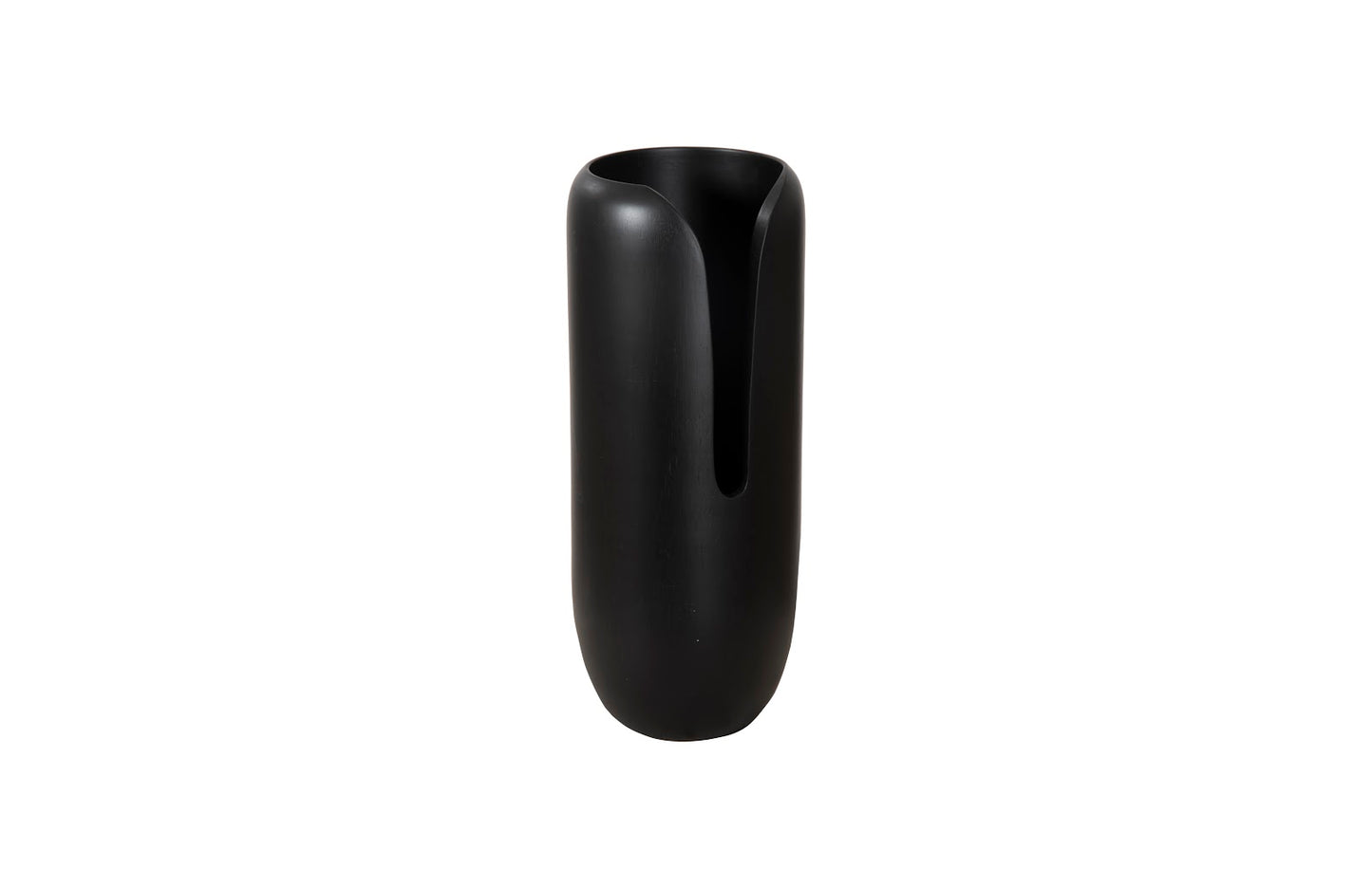 Interval Wood Vase, Black, Medium