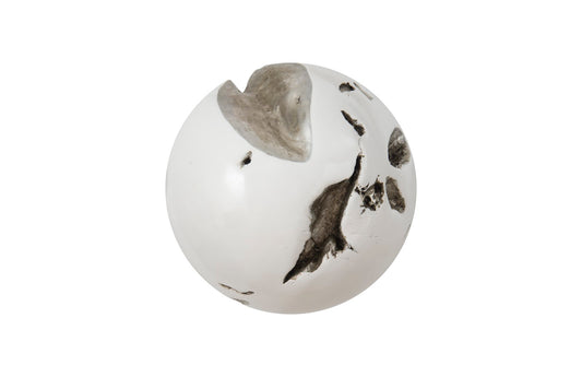 Cast Root Wall Ball, Resin, White, MD