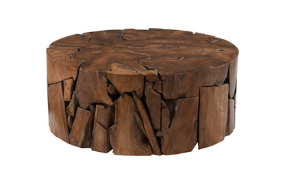 Teak Chunk Coffee Table, Round