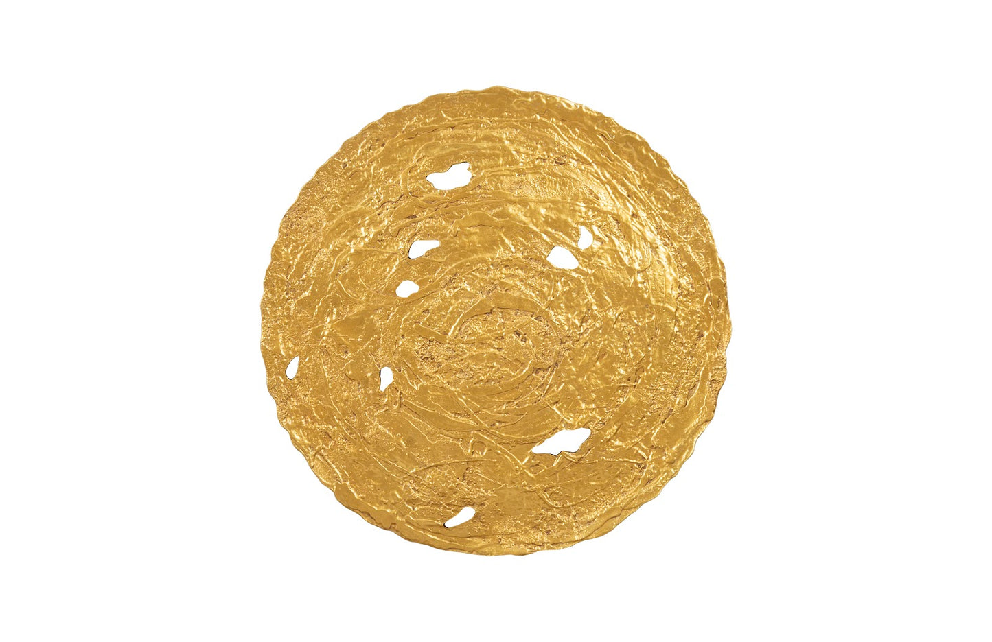 Molten Wall Disc, Large, Gold Leaf