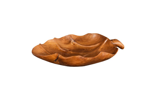 Leaf Bowl, Teak Wood Natural