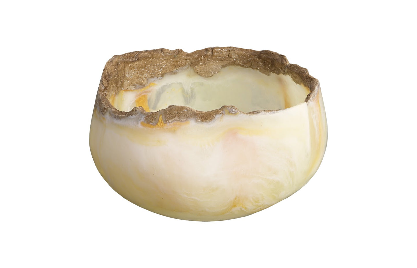 Cast Onyx Bowl, White Cloud