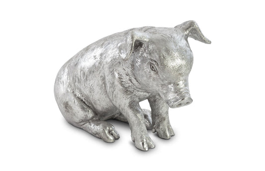 Sitting Piglet, Silver Leaf