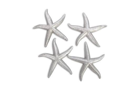 Starfish, Silver Leaf, Set of 4, LG