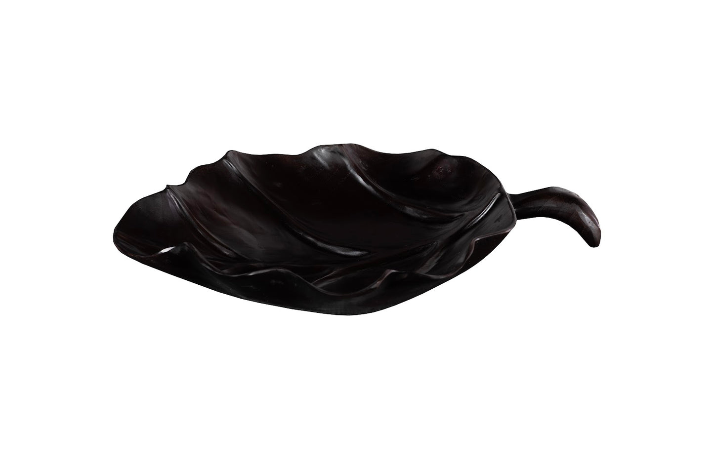 Leaf Bowl, Teak Wood, Black