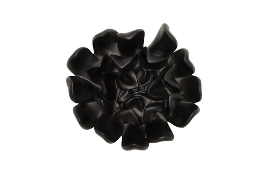 Topsy Turvy Succulent Wall Art, Smooth Matte Black