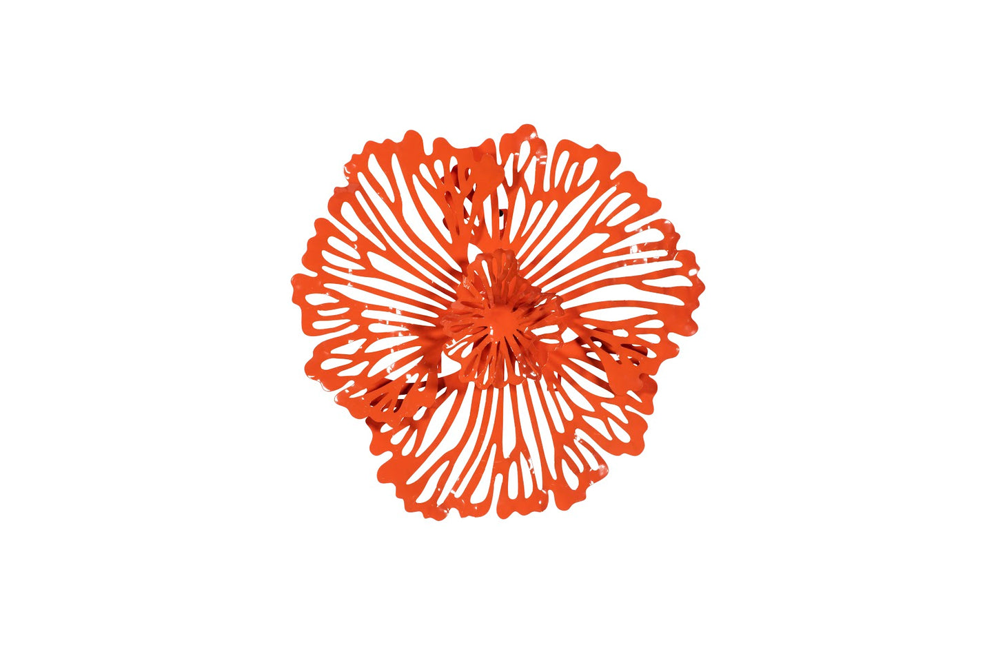 Flower Wall Art, Extra Small, Coral, Metal