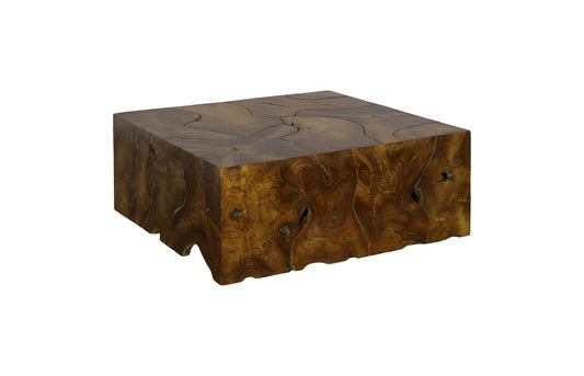 Teak Slice Coffee Table, Square