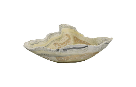 Cast Onyx Bowl, Faux Finish, Medium