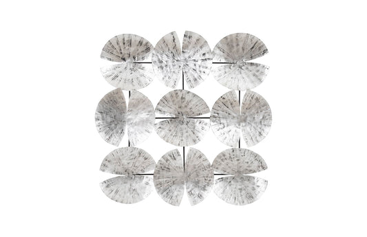 Ginkgo Leaf Wall Art, 9 Leaves, Silver