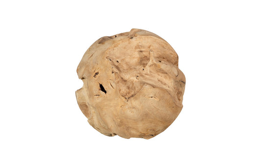 Teak Wood Ball, Large, Bleached