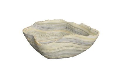 Cast Gray Onyx Bowl, Faux Finish, Medium