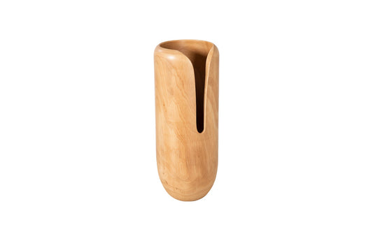 Interval Wood Vase, Natural, Medium