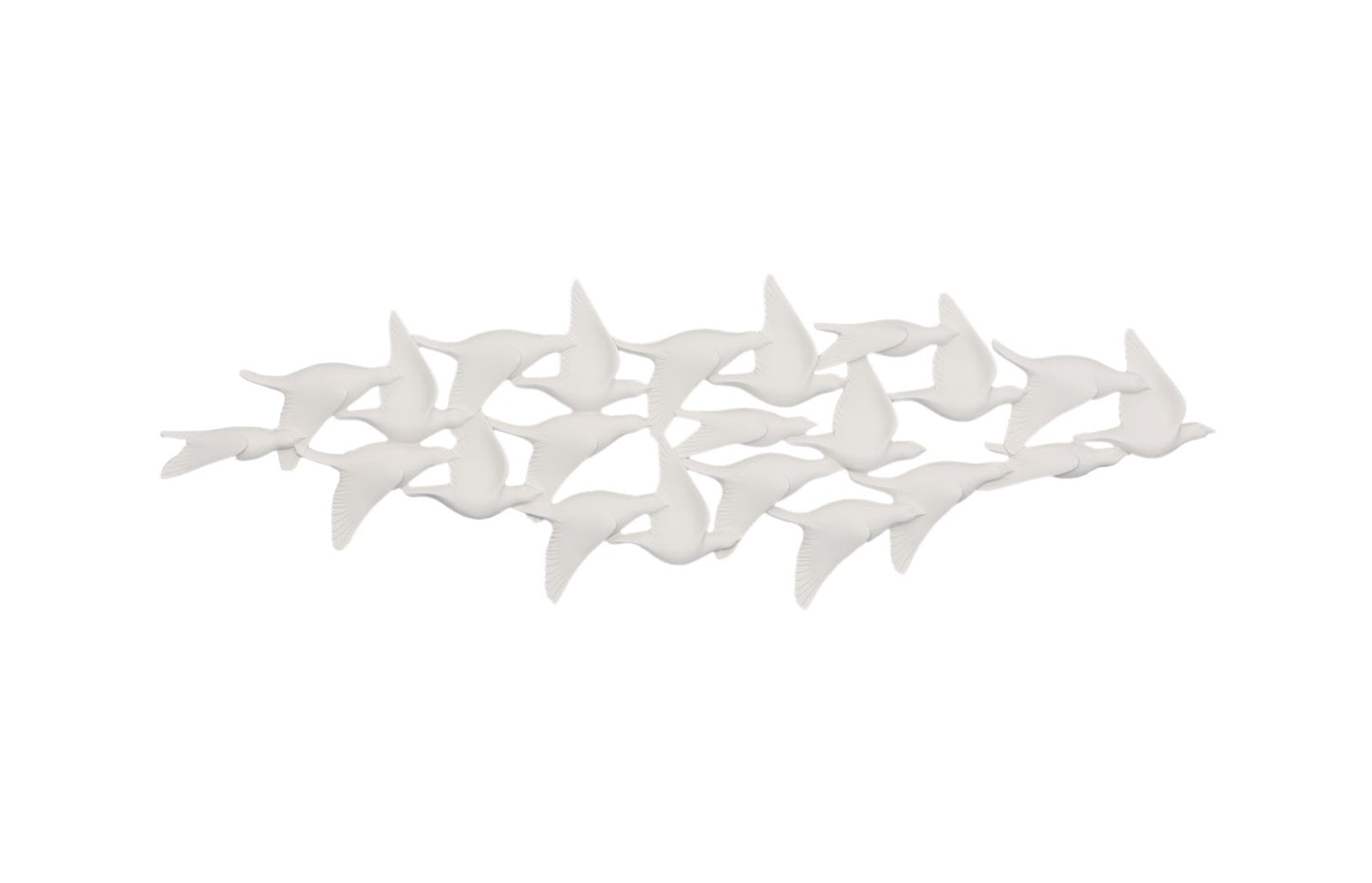 Flock of Birds Wall Art, Matte White