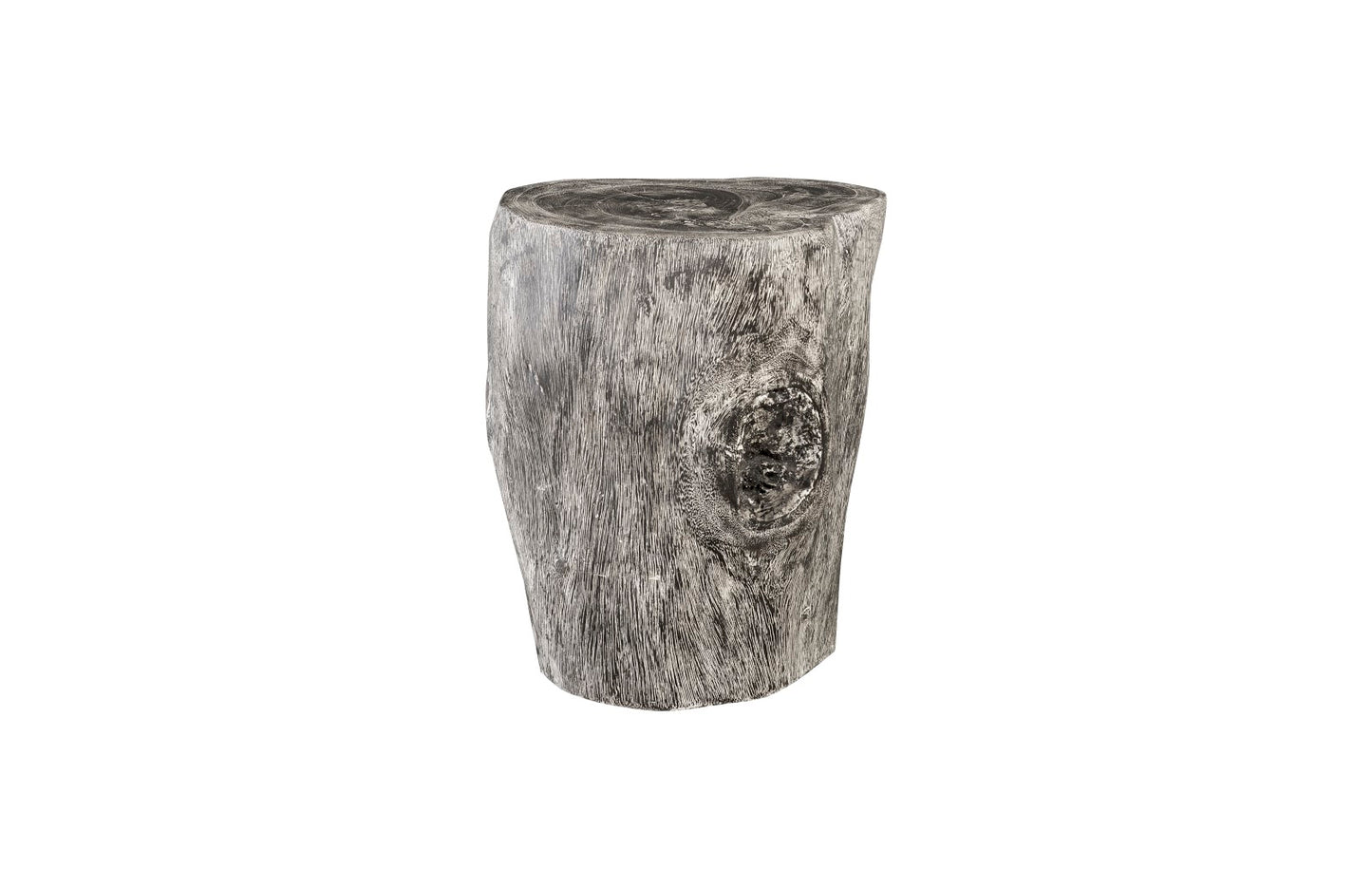 Stump Stool, Gray Stone