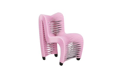 Seat Belt Chair, Kid Sized, Pink/White