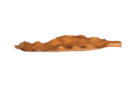 Leaf Bowl, Teak Wood , Natural Finish