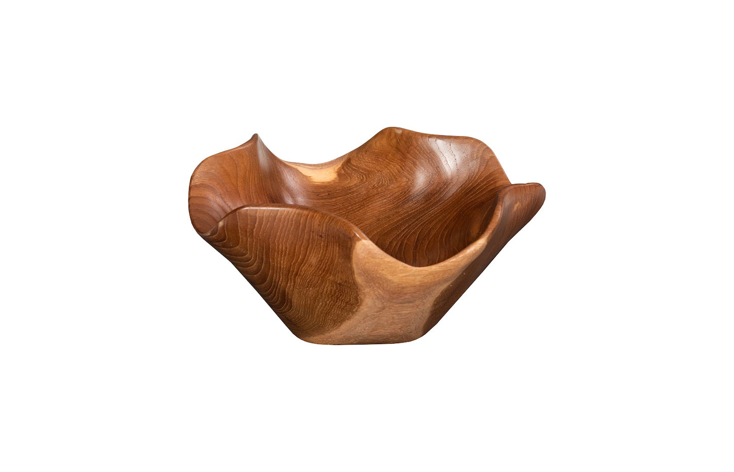 Teak Wood Bowl, Natural