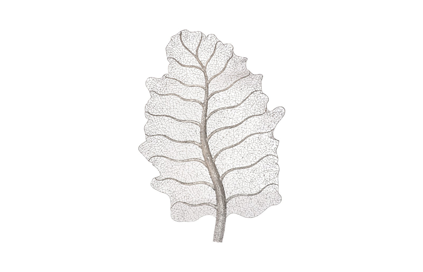 Metallurgy Leaf Wall Art, Stainless Steel