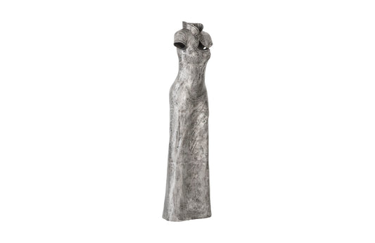 Dress Sculpture, Short Sleeves, Black/Silver, Aluminum