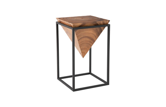 Inverted Pyramid Side Table, Natural