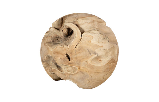 Teak Wood Ball, Extra Large, Bleached