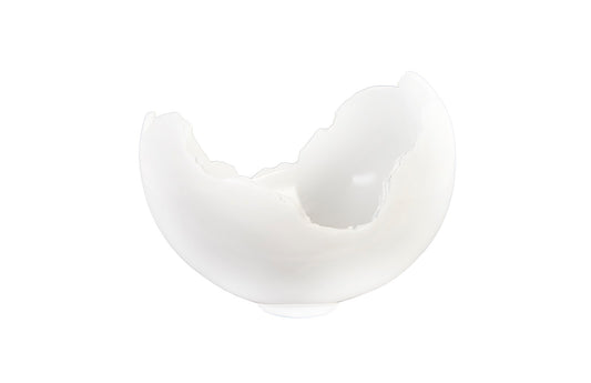 Burled Bowl, Glossy White