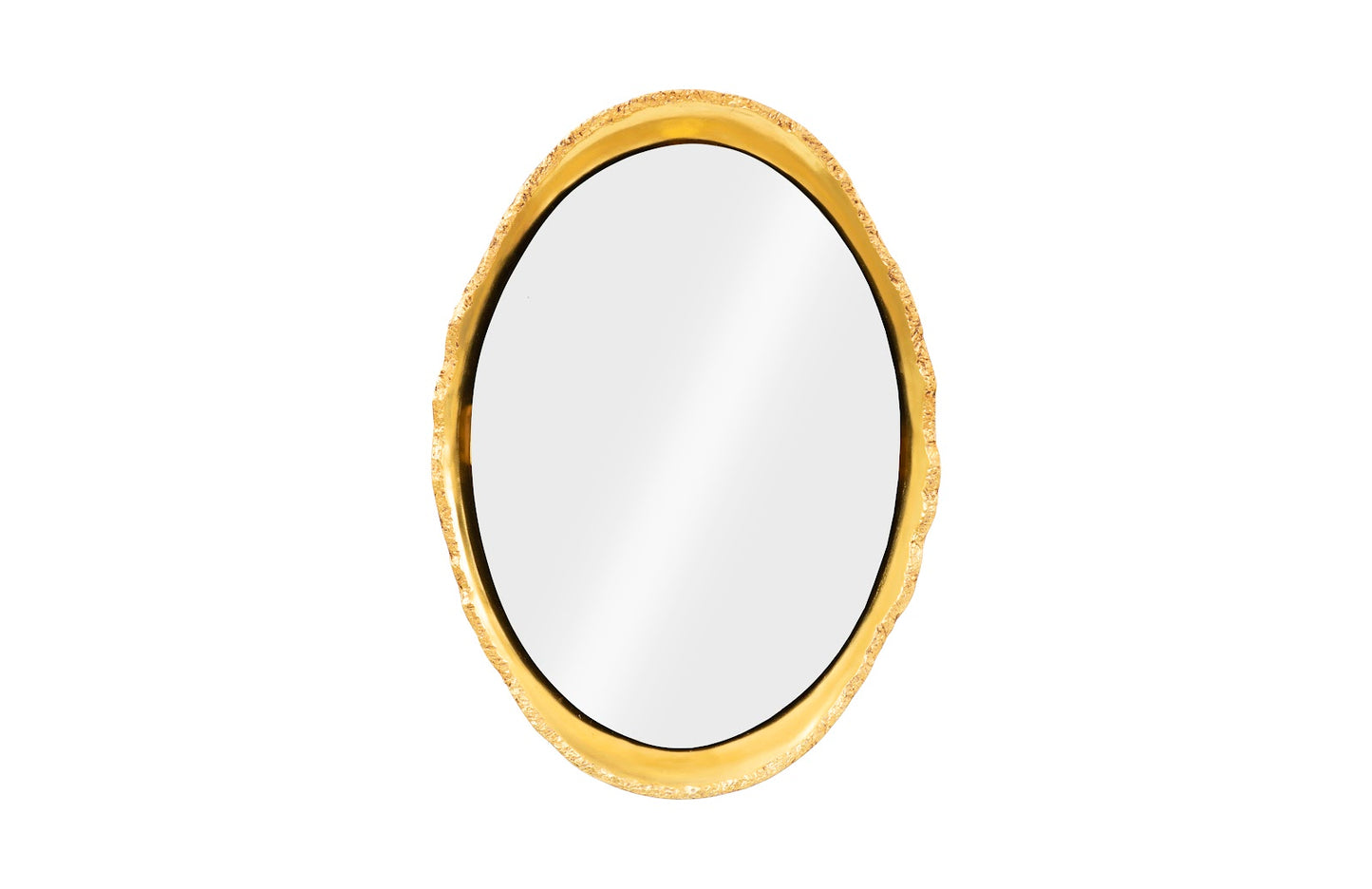 Broken Egg Mirror, White and Gold Leaf