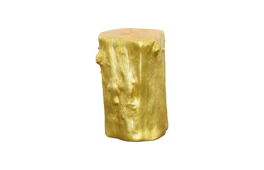 Log Stool, Gold Leaf, SM