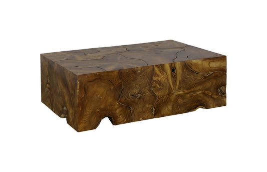 Teak Slice Coffee Table, Rectangle