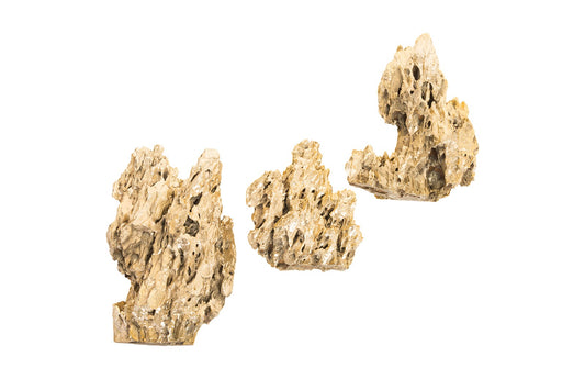 Stalagmite Wall Art Plated Brass, Set of 3,  Assorted Size and Shape