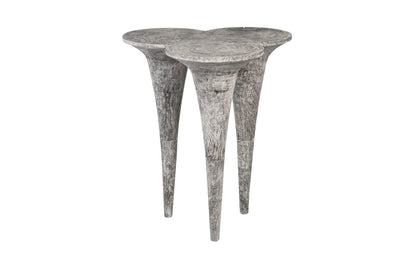 Marley Bar Table, Chamcha Wood, Gray Stone Finish